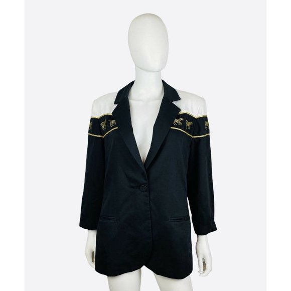Jessica Holbrook Jackets & Blazers - Vintage 1980s Jessica Holbrook Zebra Blazer Sz 12